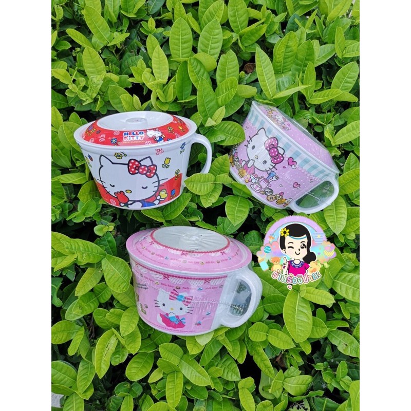 ถ้วยใหญ่+ฝา ถ้วยเมลามีน ชามมีฝามีหู ซุปเปอร์แวร์ ลายการ์ตูน #ร้านรุ้งจิปาถะ