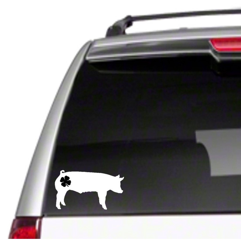 4-H Pig 4H Car Vinyl Sticker Decal club show market hog swine *J3*