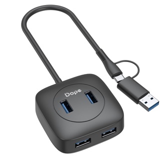 Dope Hub USB 3.0 4 Port  input ได้ทั้ง USB 3.0 และ Ttpe C DP- 7828.