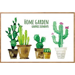 ชุดปักครอสติชพิมพ์ลาย แคคตัส กระบองเพชร (Cactus garden cross stitch kit)