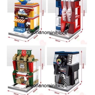 Legonano เลโก้ นาโน lego nano nanoblock ร้านค้า ministreet set4กล่อง