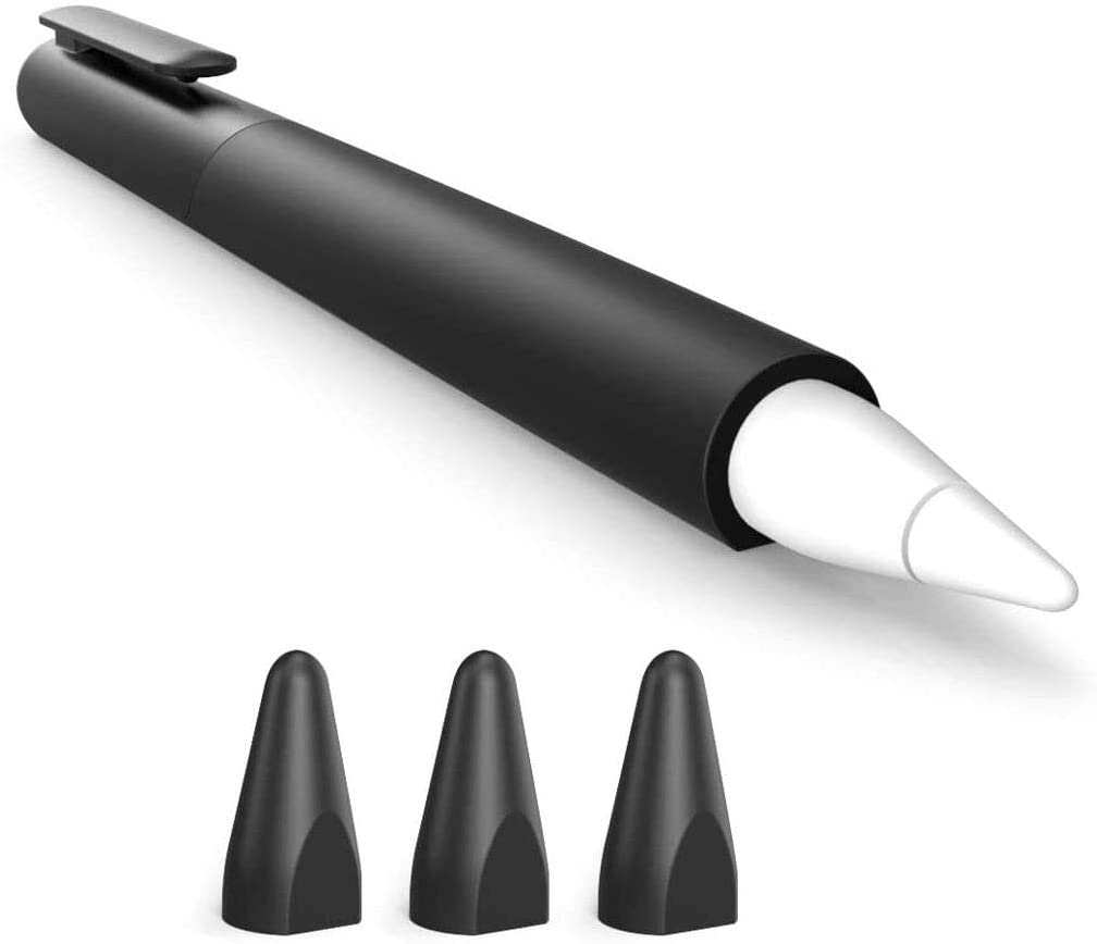 Supcase เคสซิลิโคน ป้องกัน อุปกรณ์เสริม สําหรับ Apple Pencil (รุ่นที่ 1) พร้อมปลอกปลายปากกา (3 ชิ้น)