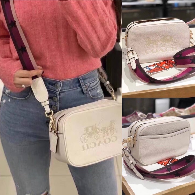 👑ผ่อน0%~แท้100%👑 กระเป๋าสะพาย Coach แท้รุ่นใหม่ สายผ้าลายสปอร์ต JES CROSSBODY IN COLORBLOCK  COACH #