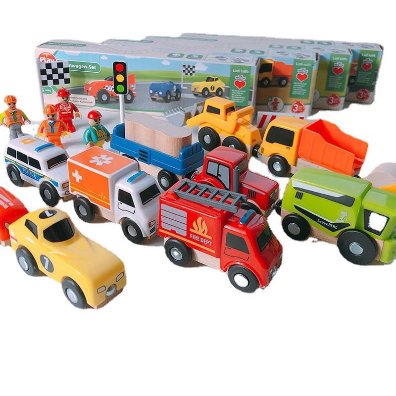 💰 Tangtemtoys💰 Playtive Junior Kid's wooden toy cars โมเดลรถไม้  ของเล่นของสะสม  ของเล่นไม้เสริมพัฒน