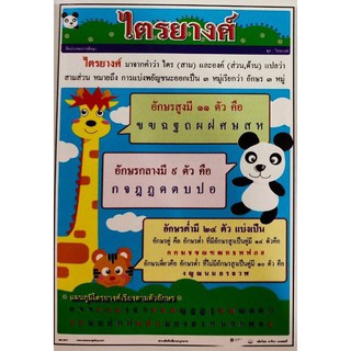 โปสเตอร์เรื่องไตรยางศ์ โปสเตอร์ภาพประกอบการศึกษา โปสเตอร์สื่อการเรียนรู้ โปสเตอร์กระดาษ No.1011