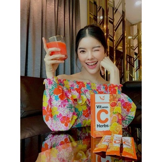 SALE!!V&amp;C VITamin C Herbs วีแอนด์ซี วิตามินซี สมุนไพรผสมโสมเกาหลี  บรรจุ 5g.x10 ซอง/ กล่อง