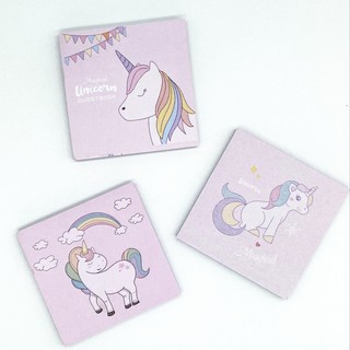 สมุดโน้ตเล่มเล็ก/สมุดฉีก ลายยูนิคอร์น Unicorn Notebook/ Notepad Stationery Office School