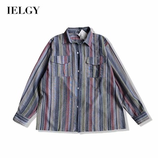 เสื้อเชิ้ตแขนยาว ลายทางแนวตั้ง หรูหรา สําหรับผู้ชาย