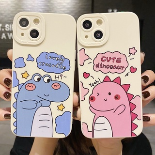 การ์ตูน น่ารัก ไดโนเสาร์ เคส Samsung Galaxy s23 s20 s21 s22 plus ultra s21fe s21 s20fe note20 ultra note 20 ultra case ซิลิกาเจล หญิง นางแบบคู่ เปลือกนิ่ม เคส