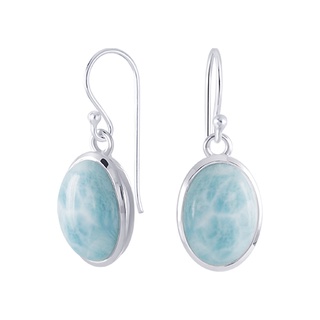 SILVER THAI 12mm Turquoise earrings silver drop dangle designต่างหูเทอร์ควอยซ์