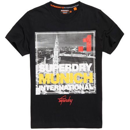 SUPERDRY LIMITED BOX PHOTO CITY NYC T-SHIRT FOR MEN SMALL SIZE เสื้อยืดกราฟฟิคแท้มือสอง