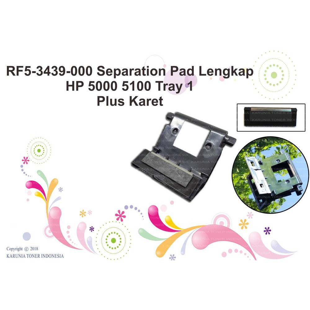 RF5-3439-000 แผ่นรองแยกครบชุด - HP 5000 5100 Tray 1 Plus Rubber