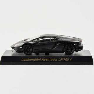 Kyosho โมเดลรถยนต์ Lamborghini aventador lp700-4 สเกล 1/64 สีดํา สําหรับสะสม