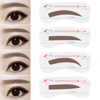 10 style/set Eyebrow Card Stencil Grooming Shaper Template Makeup Tools Stickers eyebrow shaper cosmetic tool
