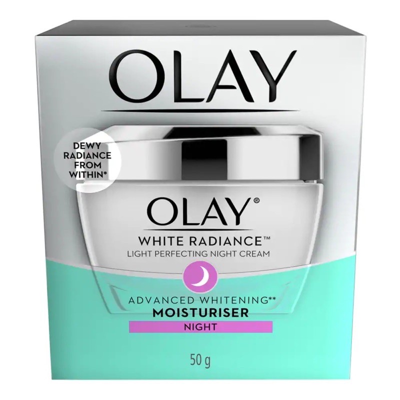 OLAY โอเลย์ White Radiance Light Perfecting Night Cream (ครีมบำรุงกลางคืน) 50กรัม​