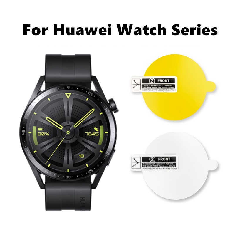 ฟิล์มไฮโดรเจล กันรอยหน้าจอ ทรงโค้ง สําหรับ Huawei Watch 3 Pro Huawei Watch GT2E GT3 Pro GT2 42 46 มม.