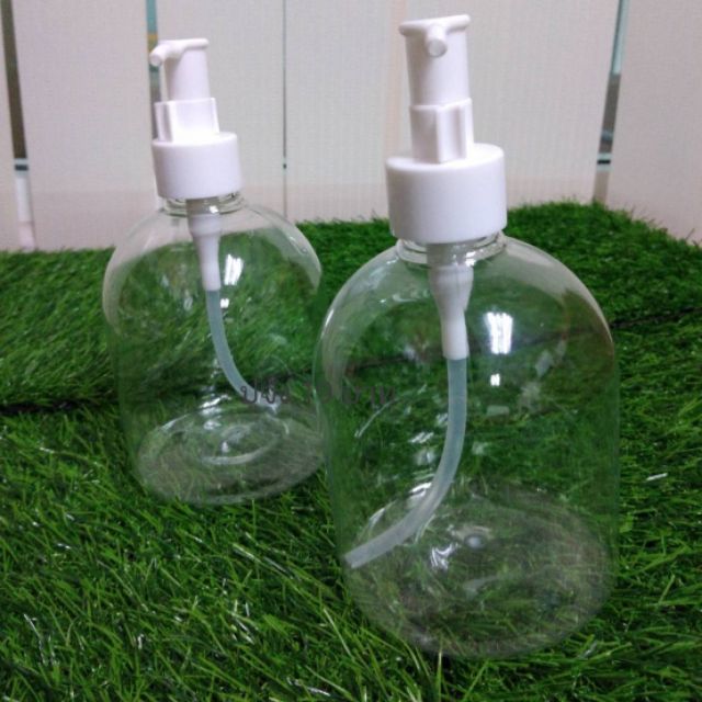 ขวดปั๊ม 500 ml. สีใส ใส่ยาสระผม ครีม ของเหลว(DBY321)(1ชิ้น)