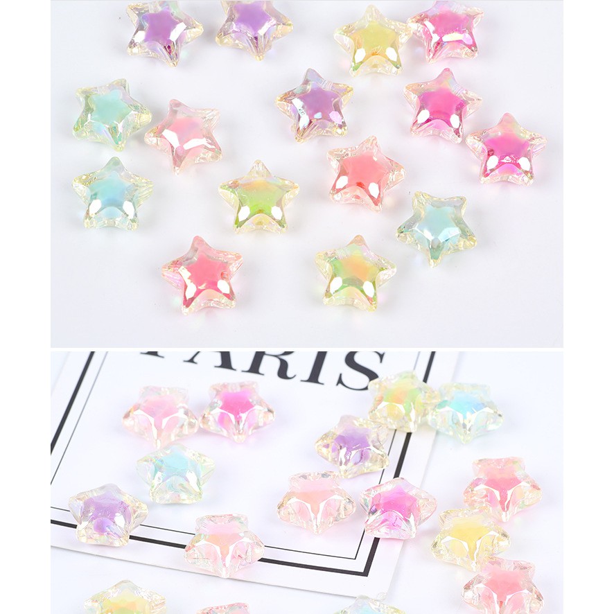 ชุดลูกปัดเจาะห้าแฉก หลากสีสัน สําหรับทําเครื่องประดับ DIY 10 ชิ้น - รูปที่ 7