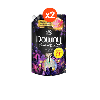[แพคสุดคุ้ม] Downy ดาวน์นี่ น้ำยาปรับผ้านุ่มสูตรเข้มข้น ถุงเติม กลิ่นมิสทีค 1.25 ลิตร x2 แพ็ค Laundry Softener Mystique