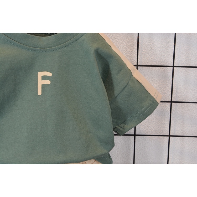 ชุดเสื้อยืด กางเกงขาสั้น ผ้าฝ้าย 100% แฟชั่นฤดูร้อน สําหรับเด็กผู้ชาย 2 ชิ้น ต่อชุด - รูปที่ 4