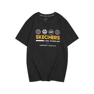 ผ้าฝ้าย 100%Skechers สเก็ตเชอร์ส เสื้อยืดแขนสั้น ผู้ชาย Short Sleeve Tee-L321M078-0018S-3XL