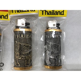 ไฟแช็กพร้อมปลอกสไตล์ไทย Lighter cover ของฝาก ของที่ระลึก ของไทย