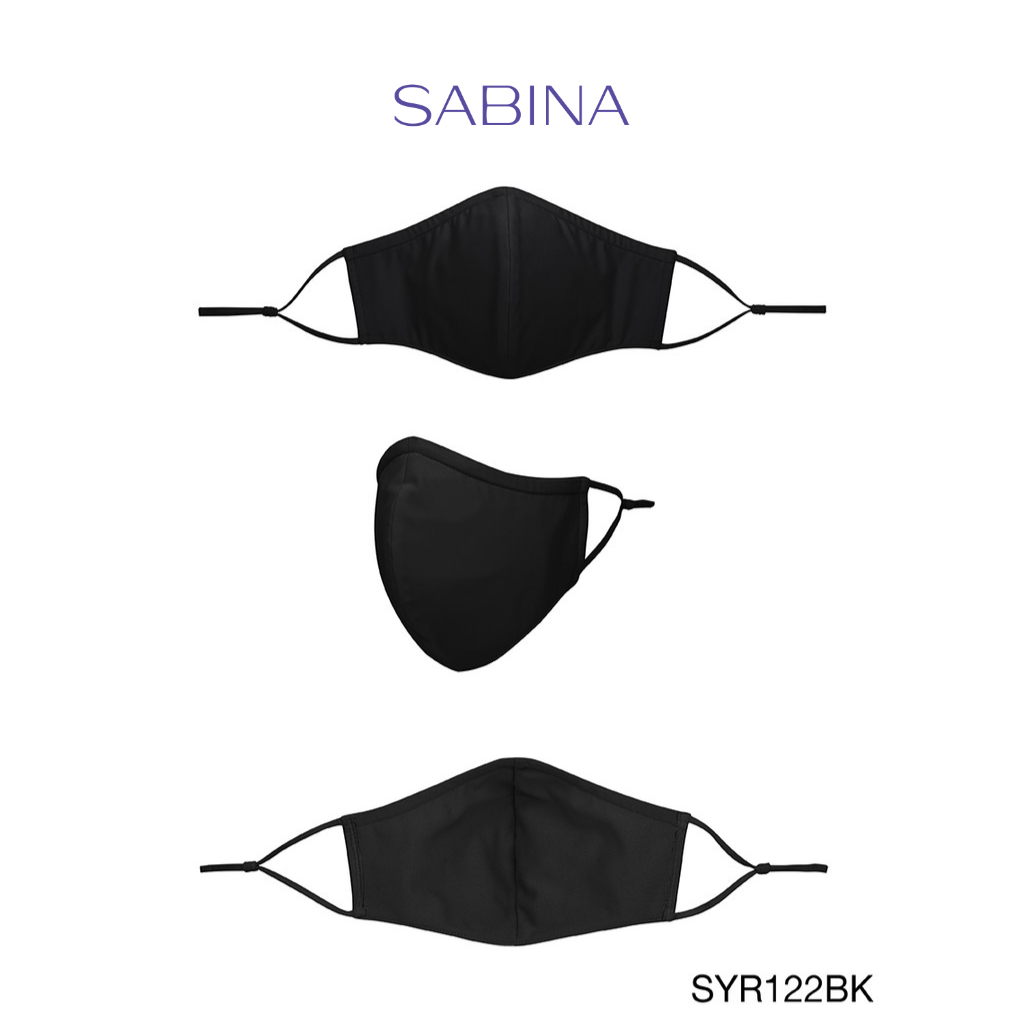 Sabina หน้ากากอนามัย TRIPLE MASK EXTRA SIZE :  3 LAYER PROTECTION WITH MAGIC SILVER INNOVATION รหัส SYR122BK สีดำ