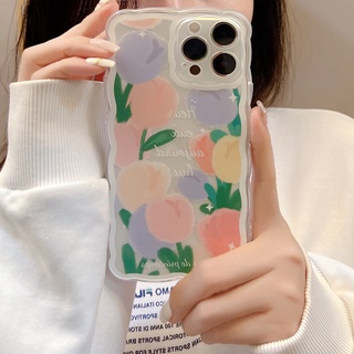 เคสซิลิโคนนิ่ม ลายดอกไม้ ผีเสื้อ ป้องกันเลนส์กล้อง สําหรับ iPhone 13 12 11 Pro max Mini XR X 7 8 Plus XS max