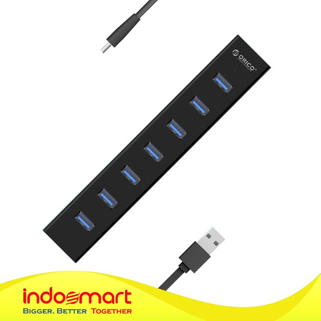 Orico H7013 AD-U3 พอร์ตฮับความเร็วสูง USB 3.0 พร้อมอะแดปเตอร์แปลงไฟ