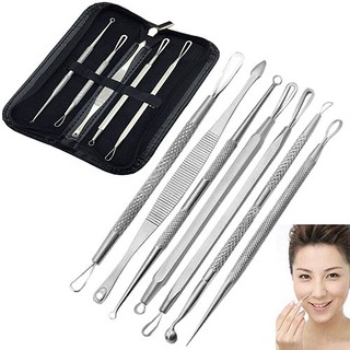 5/7 ชิ้นสิวหัวดำสิว Comedone Acne Extractor Remover ชุดเครื่องมือ Kit