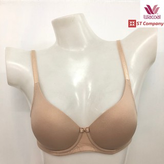 Wacoal Seamless Bra สีเนื้อ (NN) รุ่น WB5A87 มีโครง บราไร้ตะเข็บ 3/4 คัพ เสริมฟองน้ำ เสริมเต้าอวบอึ๋ม เสื้อใน ชั้นใน วาโก้ บรา