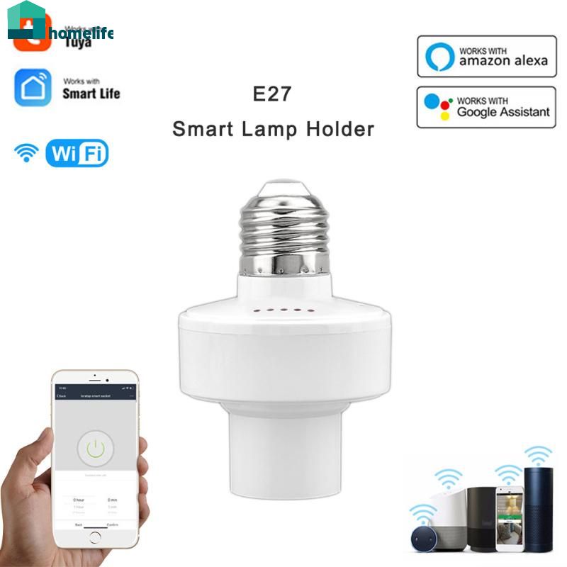 ฐานอะแดปเตอร์หลอดไฟ Led Wifi Ac Smart Life/Tuya ควบคุมด้วยเสียง Alexa Google  Home E27 E26 65-265V | Shopee Thailand