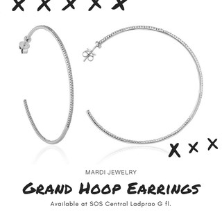 Silver Grand Hoop Earrings