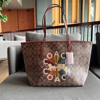 COACH C6813 CITY TOTE IN SIGNATURE CANVAS