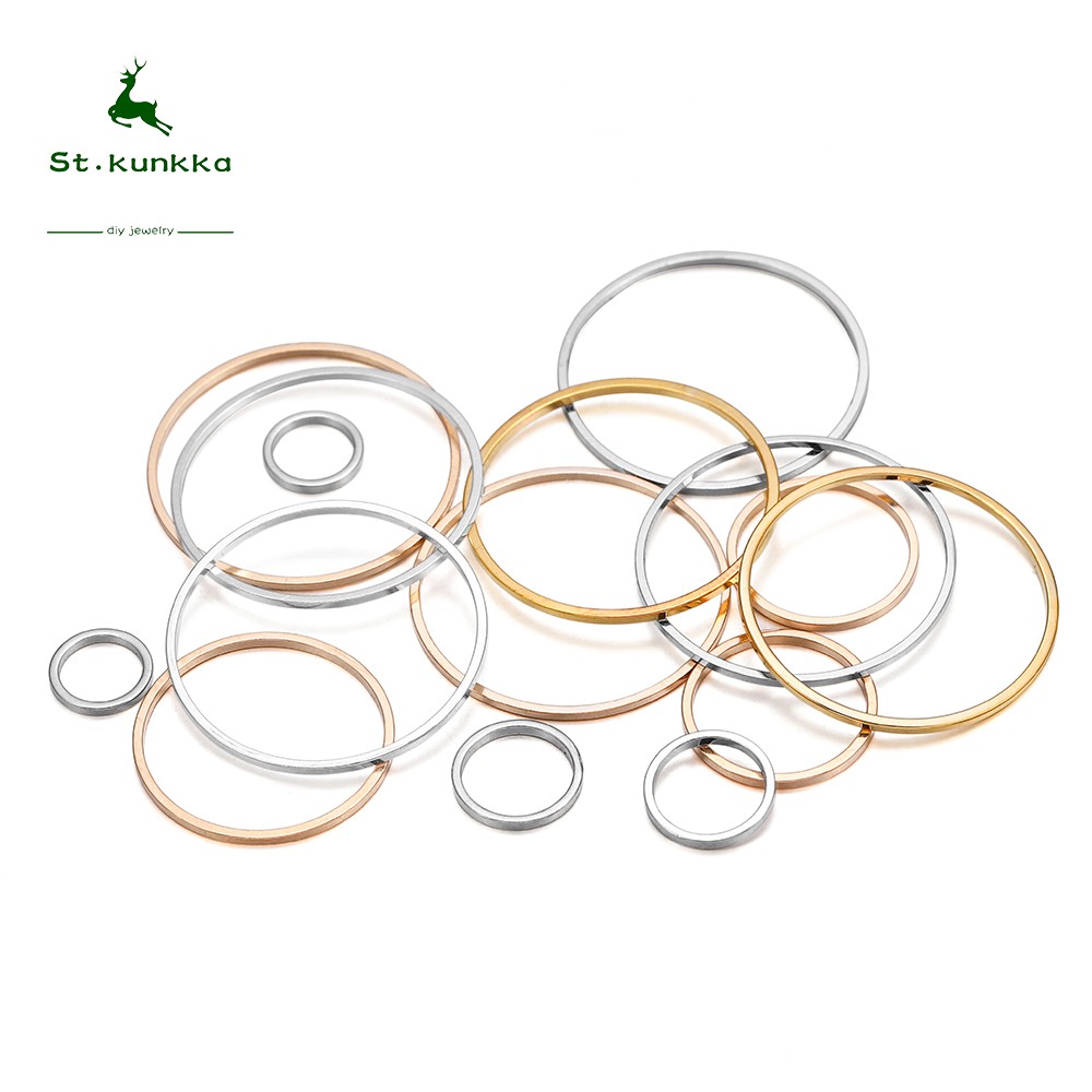 แหวนตัวเชื่อมต่อจี้  20-50ชิ้น ขนาด8-40มม. สำหรับDIYเครื่องประดับ งานฝีมือ
