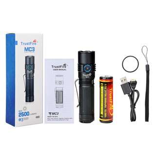 ไฟฉายTrustFire MC3 USBชาร์จไฟEDCไฟฉายCREE XHP50 LED 2500 ลูเมนไฟLED camping 21700 LED Flash Light