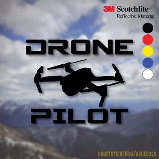 สติกเกอร์ Drone Pilot สติ๊กเกอร์กล้องโดรน แต่งรถยนต์ มอเตอร์ไซค์