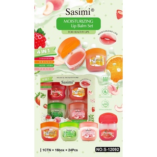 Sasimi ลิปบาล์ม 4in1 ลิปมัน ลิปผลไม้ ลิปเซ็ท4ชิ้น