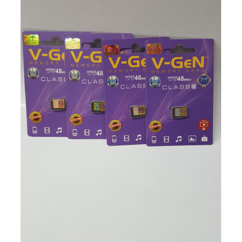 การ์ดหน่วยความจํา V-gen Class 6 Speed Up To 48MB/s 16gb