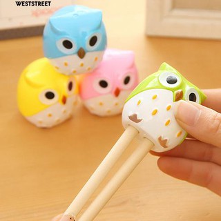 ✅COD เครื่องเขียนลูกกวาดปากกาดินสอ Kawaii Cartoon Owl Sharpener Cutter Knife