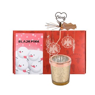 【BLACKPINK แท้จริง】ถ้วยแก้ววางเทียน BLACKPINK CHRISTMAS CANDLE HOLDER