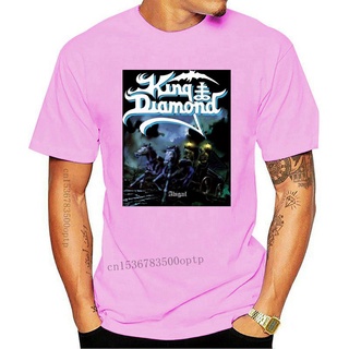 เสื้อยืดสีขาวเสื้อยืดแขนสั้น พิมพ์ลาย King Diamond Abigail87 Heavy Metal สีดํา สําหรับผู้ชายS-4XL