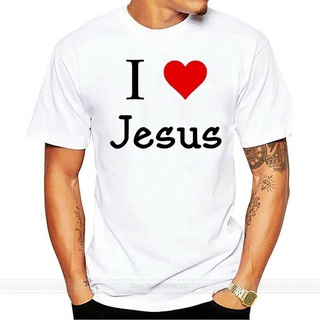 เสื้อยืดครอปเสื้อยืดคอกลม พิมพ์ลาย I Love Jesus Scripture Religious Gospel Slogan Evangelism ChriFunnyan แฟชั่นฤดูร้อน ส