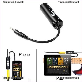 Twth อินเตอร์เฟซกีตาร์ IRig แปลงกีตาร์ แบบเปลี่ยน สําหรับโทรศัพท์ A2T1