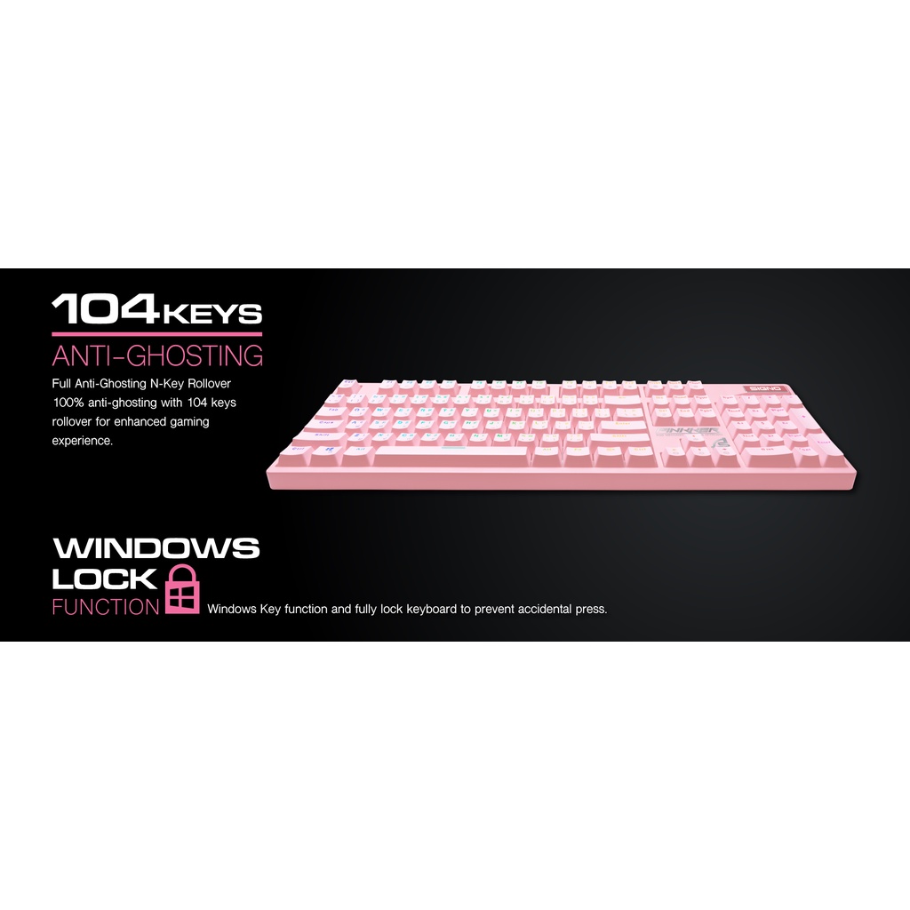 KB-741P PINKKER Optical Sw RGB Mechanical Gaming Keyboardคีย์บอร์ดรุ่น ...