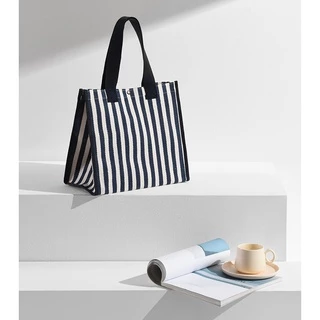 กระเป๋าถือ แคนวาส Strip bag ลายทาง (A201) กระเป๋าสะพายข้าง