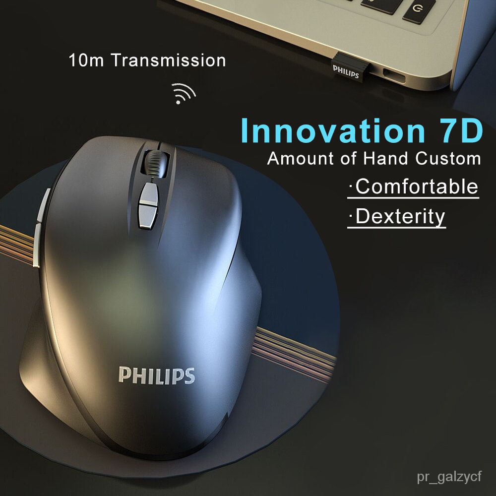 Philips SPK7515 2.4GHz Wireless Optical Mouse 7D Ergonomics Design Strong  Compatibility for PC Laptop Office Home 0gcN | Shopee Thailand