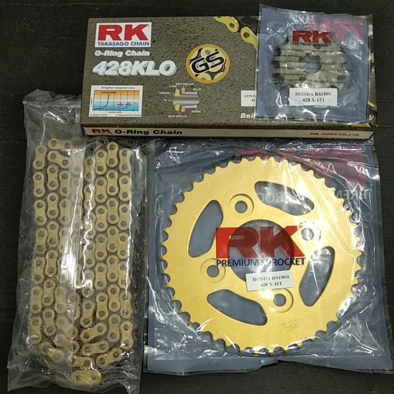 Rs150 Rk428-RK428Oring-Diamond-Oring ชุดโซ่ทอง