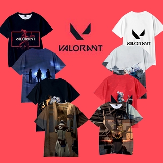 Valorant เสื้อยืดแขนสั้นคอสเพลย์สําหรับแต่งคอสเพลย์ฮาโลวีน