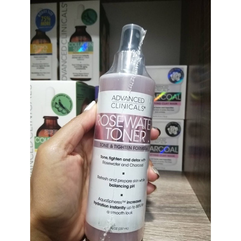 advanced clinicals rosewater toner